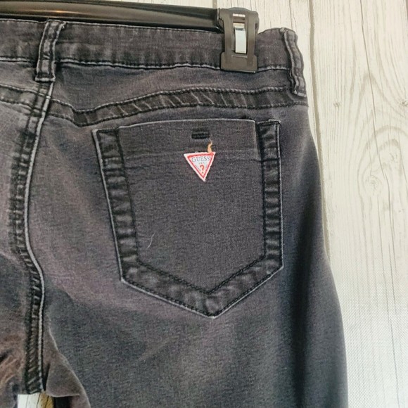 Womens Guess Black Stretch Straight Leg Denim Jeans Size 28 W 30 L 28 - Picture 5 of 11